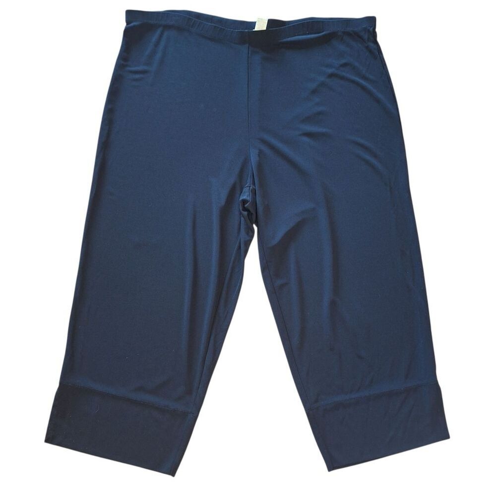 J Jill Black Capri Pants Pull On Slinky 2X Womens
